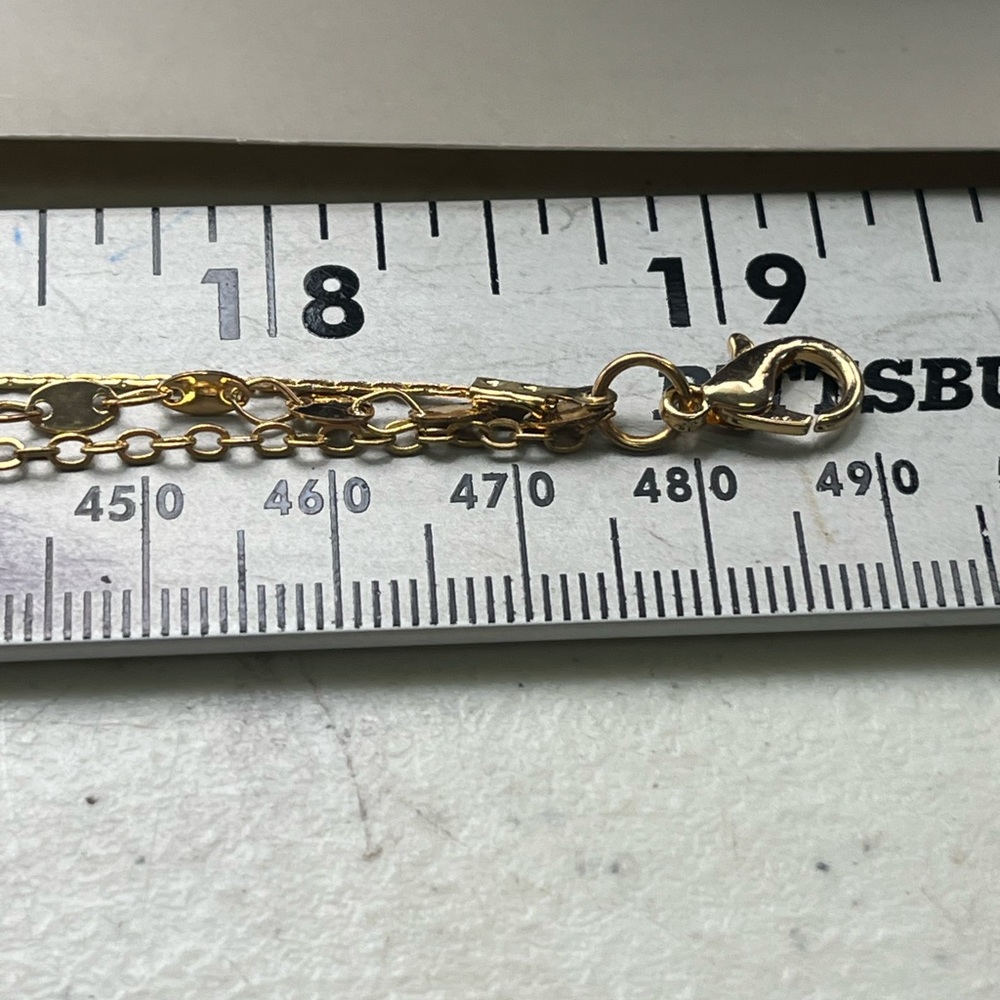 Stunning Gold Tone Layered Pearl & Crystal Snake Pendant Necklace - Picture 4 of 4